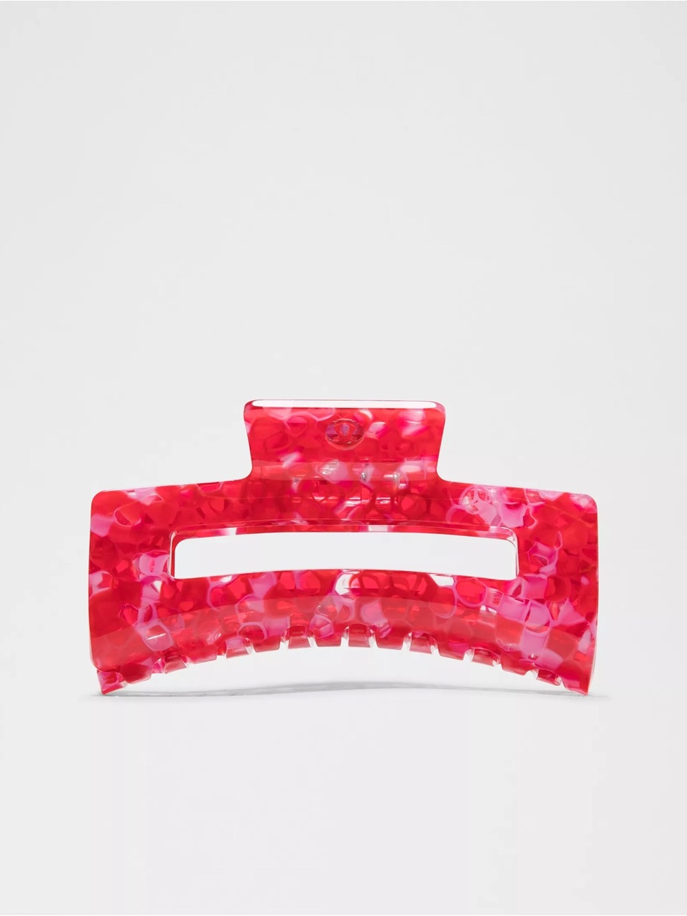 Lululemon extra large claw hair clip Oxford red / candy cloud pink